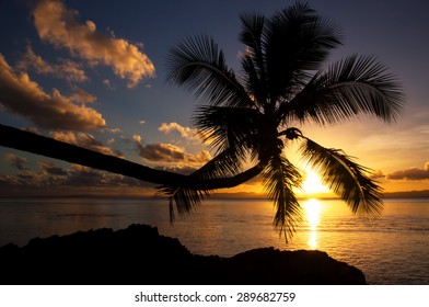 Beautiful Savusavu, Fiji At Sunset