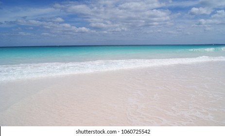 Beautiful Scene Of The Pink Sand Beach In Harbour Island, Bahamas