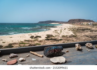 A beautiful scenery of the Atlantic Ocean in Boa Vista island, Cape Verde