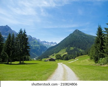 a beautiful scenery in the austrian lechtal alps