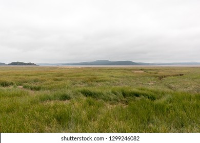 Beautiful Scenery From Grange Over Sands Coastline In Morecambe Bay In Cumbria, England.