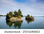 Beautiful scenery houses in autumn on Lake Ontario Canada