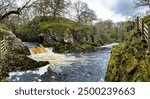 Beautiful scenery at Ingleton waterfalls trail, UK