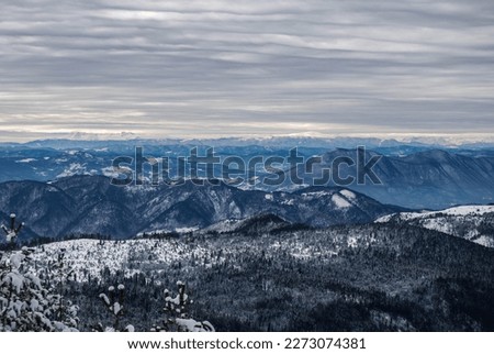 Beautiful scenery from Kopaonik Mountain in Serbia
