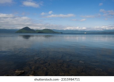 Beautiful scenery of Lake Toya in Hokkaido, Japan