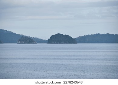 Beautiful scenery looking the islands from ferry in Thailand, Tropical landscape over sea at Trat province, Thailand.selective focus. - Shutterstock ID 2278243643