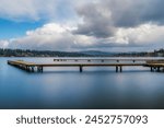 Beautiful Scenery on Mercer Island in Lake  Washington with long exposure shot.