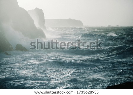 Similar – Foto Bild Nordstrand mit einfallenden Wellen