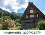 Beautiful scenery of Shirakawa-go, a traditional Japanese house
