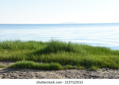 Beautiful scenic beach views along the shoreline of Plymouth Massachusetts.