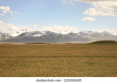 The  beautiful scenic from Bishkek  to Naryn with the Tian Shan mountains of Kyrgyzstan