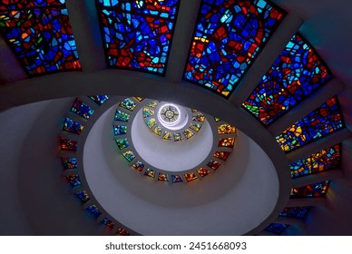 Beautiful scenic images of stained glass spirals. - Powered by Shutterstock