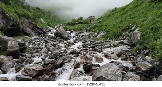 Beautiful Scenic Natural Landscape Views From Valley Of Flowers National Park India