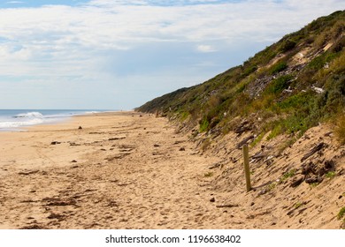 Beautiful scenic view of the dunes at the edge of the Indian Ocean at Dallyellup Beach near Bunbury South Western Australia on a sunny afternoon in late summer is cool and inviting. - Shutterstock ID 1196638402