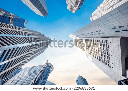 A beautiful screnery of multiple buildings background with amazing sky
