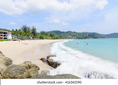 Beautiful sea and blue sky at Kata noi beach in phuket Thailand.