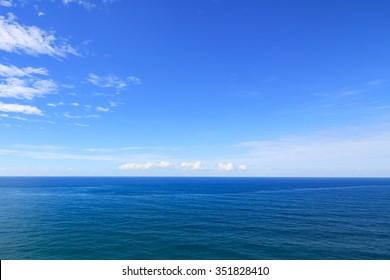 Beautiful Sea With Blue Sky On Sunny Day