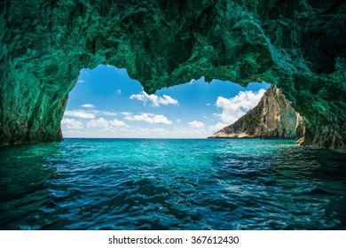 Beautiful sea caves on Zakynthos Island  Greece