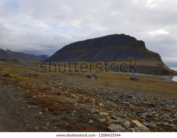 Beautiful Sea Mighty Mountain Landscape Small Stock Photo Edit