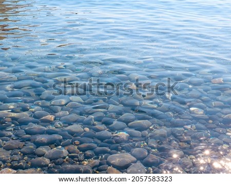 beautiful sea rocky beach and clear water