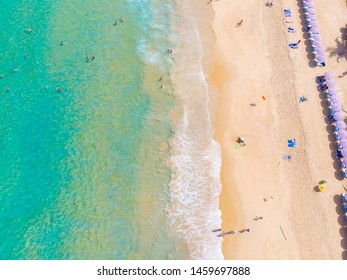 Beautiful sea wave on white sand beach turquoise water in Patong beach, Phuket Thailand - Shutterstock ID 1459697888