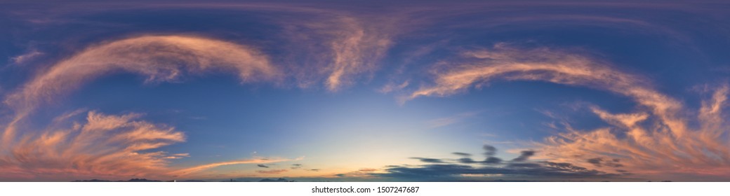 Beautiful Seamless Cloudy Blue Sky Panorama