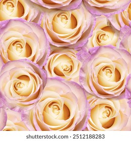 A beautiful seamless pattern with close-up views of delicate pink and white roses, perfect for romantic and elegant designs. Ideal for wedding cards, invitations and floral decor. - Powered by Shutterstock