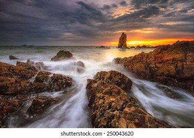 Beautiful seascape at sunset Composition of nature 