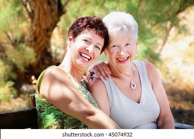 Beautiful Senior Mother And Daughter