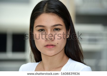 A  Beautiful Serious Female Woman