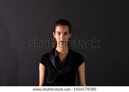 Similar – Woman in jacket Feminine