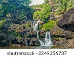 Beautiful Seven Sacred Pools Waterfalls  on the Island of Maui Hawaii