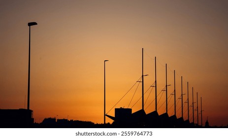 The beautiful Sevilha's bridge sunset silhouette   - Powered by Shutterstock