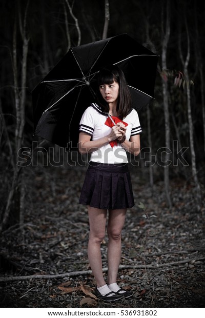 Beautiful Sexy Asian Japanese Schoolgirl Uniform Stock Photo Edit Now