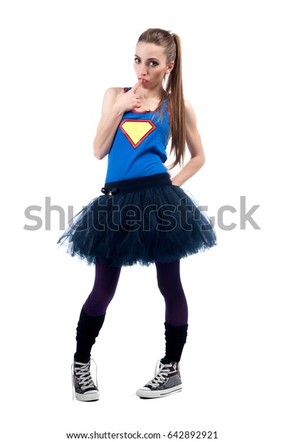 girl in superman shirt