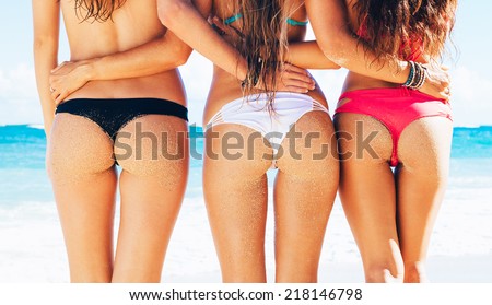 sexy beach butts Hair sexy style woman