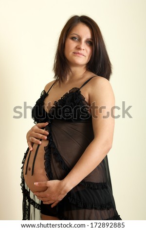 Sexy pregnant brunette excellent Sexy pregnant brunette are