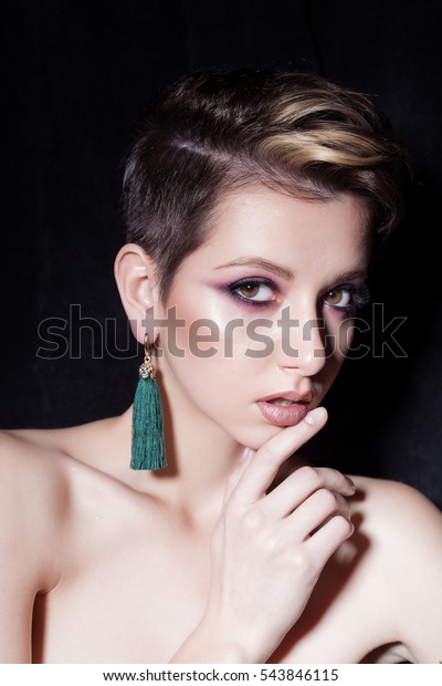 Beautiful Sexy Sensual Young Girl Short Stock Photo Edit Now