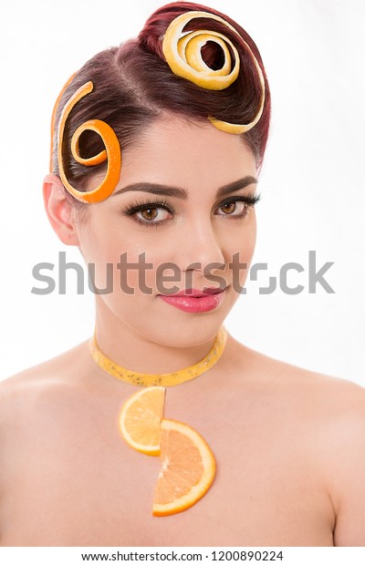 Beautiful Sexy Young Woman Lemon Slice Stock Image Download Now