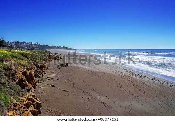 Beautiful Shimmering Blue Sea Blue Sky Stock Photo Edit Now