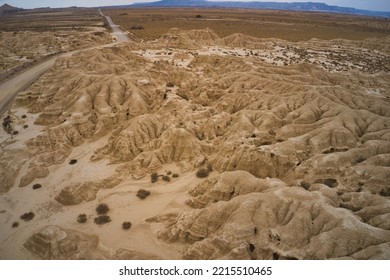 Beautiful Shot Of Bardenas Reales Semi-desert Natural Region In Spain