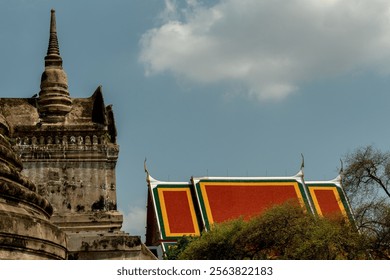 A beautiful shot of historic ruins of a landmark in Ayutthaya, the ancient capital of Thailand - Powered by Shutterstock