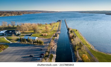 A Beautiful Shot Of The Lake Owasco And Emerson Park