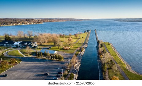 A Beautiful Shot Of The Lake Owasco And Emerson Park