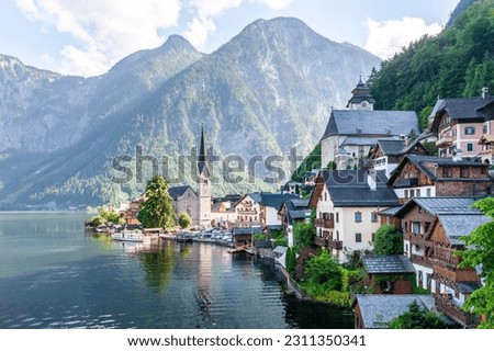 Similar – Image, Stock Photo View of Hallstatt, Austria