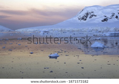 Similar – Foto Bild Eisberge bei Sonnenuntergang