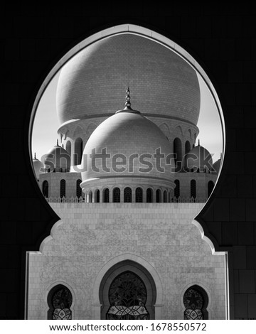 A beautiful shot of Sheikh Zayed Grand Mosque from a slightly different angle
