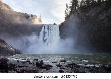 A Beautiful Shot Of Snoqualmie Falls In Washington