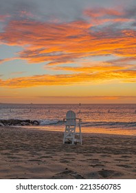 A Beautiful Shot Of The Sunset On A Beach On The Marthas Vineyard