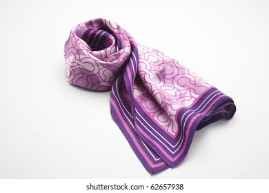 A Beautiful Silk Scarf Isolated On White